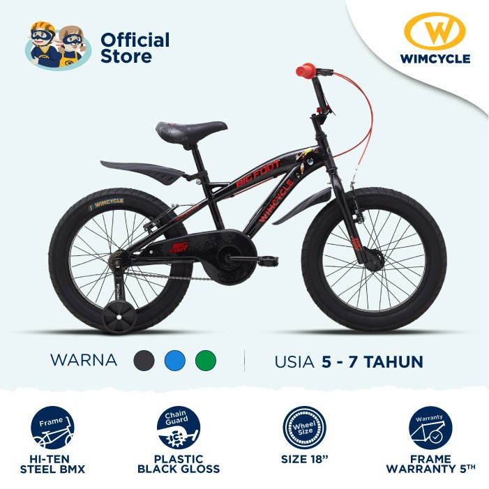 Wimcycle Sepeda Anak BMX Big Foot 18